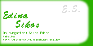 edina sikos business card